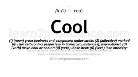 cool traduire|to stay cool meaning.